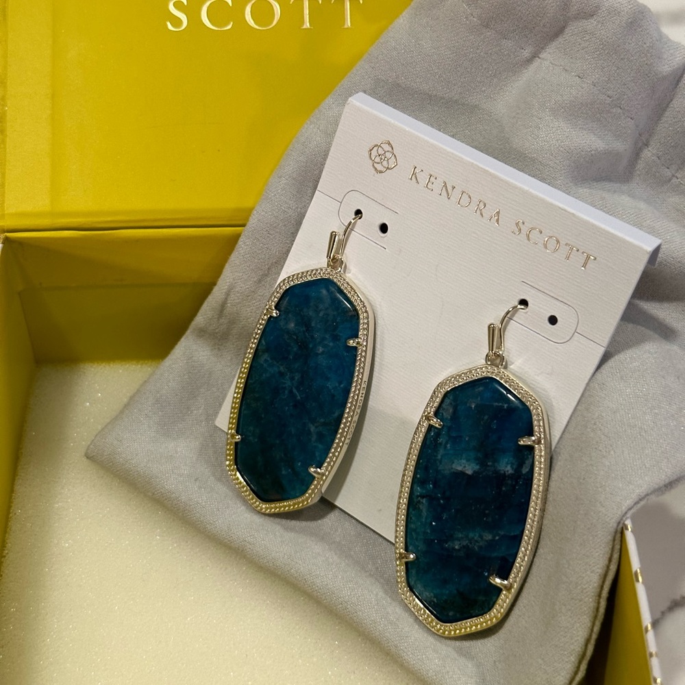 Kendra Scott Aqua Apatite Danielle Earrings